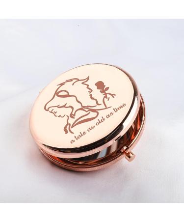 SEIRAA Fairytale Travel Makeup Mirror - Belle and Beast Movie Fans Compact Mirror - Buy Online on GoSupps.com