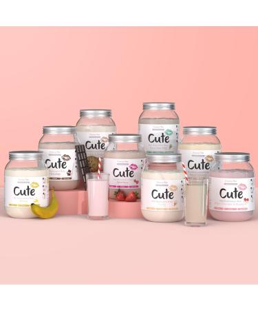 Cute Nutrition Meal Replacement Shake - High Protein Raspberry Flavor - 500g with Vitamins and Minerals + Bonus E-Book - TummyTox White Chocolate Raspberry - Buy Online on GoSupps.com