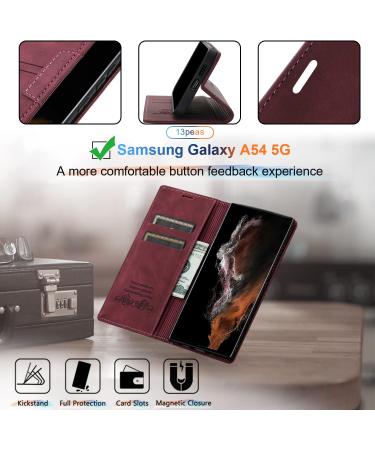 13peas Leather Case for Samsung Galaxy A54 5G (Wine Red) - Buy Online on GoSupps.com