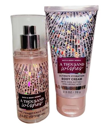 Buy Bath and Body Works A Thousand Wishes Travel Size Gift Bag Set | Fine Fragrance Mist Ultra Shea Body Cream & Hand Gel Perfect Gift - Buy Online on GoSupps.com