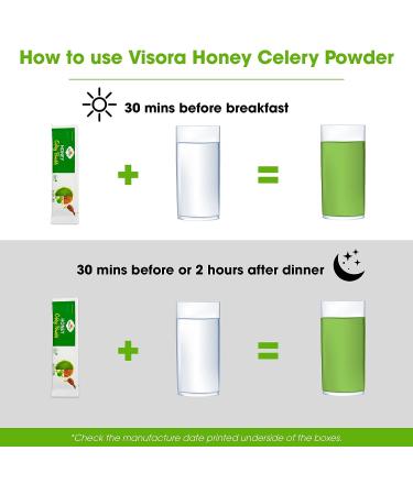 Visora Honey Celery Powder: Cleanse & Detoxify | Digestion & Immune Support | Antioxidant & Vitamin C Boost | Vegan (10 Servings) - Buy Online on GoSupps.com