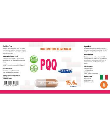 Hepatica PQQ (MGCPQQ ) 20mg 60 Vegan Capsules Tested by a Third Party Laboratory Gluten Free and GMO Free - Buy Online on GoSupps.com