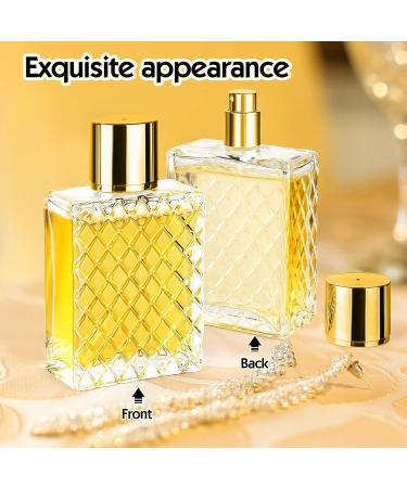 Ysimple 100ml Perfume Atomiser Portable Clear Empty Glass Perfume Spray Bottles Refillable Perfume Atomizer Large Cosmetic Fine Mist Atomizer for Travel (Gold) - Buy Online on GoSupps.com