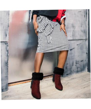 Kisangel Fur Winter Boot Covers - Warm Fluffy Ankle Socks & Leg Warmers for Women | International Shipping Available - Buy Online on GoSupps.com