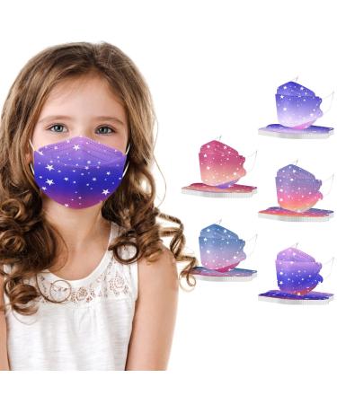 WEXCV 50 pieces 3 Lagy one-way mouth protection for child young girls three-dimensional full face mouth-nose protection mask breathable