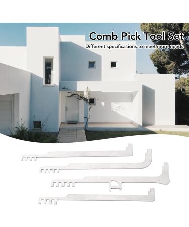 Comb Lock Picks 4PCS Metal Teeth Tools Portable Stainless Steel Pick Combs for Firefighting Repair - Buy Online on GoSupps.com