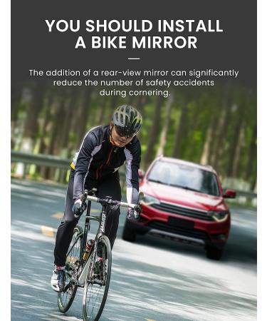 Hipeak Bike Mirror 1 Pair - Wide Angle Adjustable Handlebar Rearview Mirror for Enhanced Bicycle Safety - Buy Online on GoSupps.com