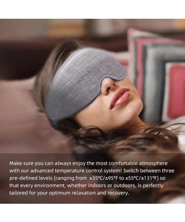 Heated Sleep Eye Mask 3D Ergonomic Design Quickly Heated Magnet Suction Wire Long-Lasting Heat Breathable and Soft Suitable for Nap Travel Decompression Relief Migraine Dry Eyes Blue(wired) - Buy Online on GoSupps.com