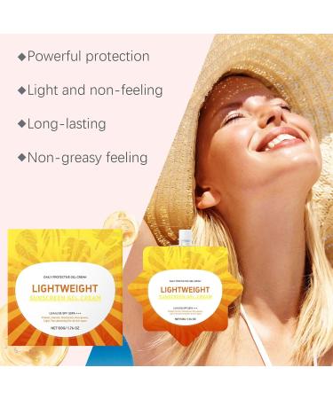 Sunscreen for the skin 50 g travel size sunscreen lotion nongreasy makeup fixative for sports activities 1 piece 1er Pack - Buy Online on GoSupps.com