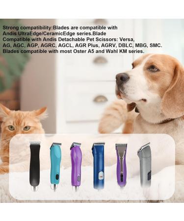 Cosyonall Dog Grooming Replacement Blade Compatible with Andis Clippers Carbon Steel Removable Ceramic Sharp Edge Also Compatible with Wahl/Oster Dog Clippers 3PCS/4FC+5FC+7FC - Buy Online on GoSupps.com