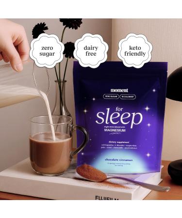 Moment Sleep Powder (SHARK TANK) | Hot Chocolate | Melatonin Alternative | 0 Sugar | Low Calorie | Mushroom Drink | Adaptogens Reishi GABA Magnesium Chamomile | Keto | Dairy Free | 30 Servings - Buy Online on GoSupps.com