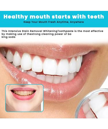 Teeth Whitening Toothpaste Mousse 50ml - Foam for Bright White Teeth & Stain Removal | Color Correction for Smoking & Yellow Teeth - Buy Online on GoSupps.com
