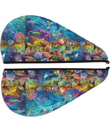 Hair Towel Wrap - Quick Drying Towel Turban with Button | Sea World Design - Buy Online on GoSupps.com