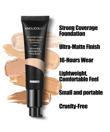 Matte Oil Control Concealer Foundation 2PCS - Flawless Long Lasting Waterproof Makeup for Oily Acne Skin - Full Coverage 60ml - Buy Online on GoSupps.com