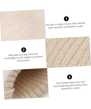 Toddmomy 3 Pairs Women's Fur Boot Covers - Ankle Harm-Preserving Socks & Cuffs for Winter Comfort | Stylish Knee-High Acrylic Accessories - Buy Online on GoSupps.com