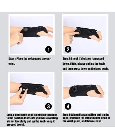 Adjustable Carpal Tunnel Wrist Brace - Relief for Tendonitis Arthritis & Sprains - Black Support for Left Hand - Ideal for Night & Day Use - Buy Online on GoSupps.com