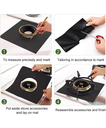 Stove Burner Cover Double Thick Reusable Non Stick Heat Resistants Stove Protector Cuttable Stove Burner For Kitchen Canisters Bathroom (Silver One Size) Silver One Size - Buy Online on GoSupps.com