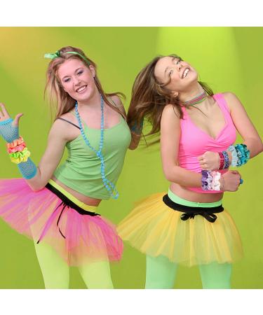 Whaline Neon Velvet Scrunchies - Summer Hair Bobbles for Girls & Women - Buy Online on GoSupps.com