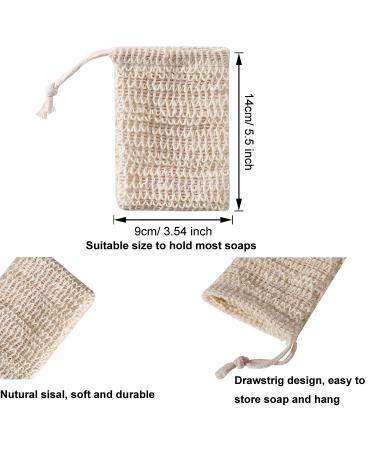 Trounistro 30 Pack Exfoliating Soap Bags - Natural Ramie Material - Handmade Mesh Pouch with Drawstring for Bath & Shower - Soap Saver - Buy Online on GoSupps.com