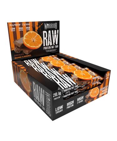 Barres prot in es Raw Flapjack (20 g) - 12 x 75 g - Substitut de repas faible en sucre - Collation saine base d avoine pour nergie (Orange au chocolat)