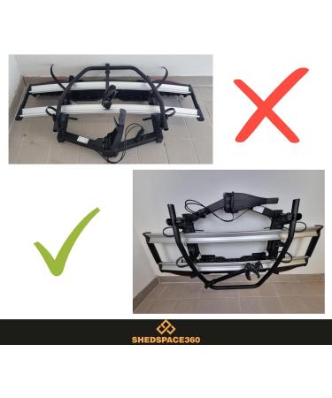 Bicycle Rack Wall Bracket | Shedspace360 | Matt Black Bike Rack Rear Carrier for Garage | International Shipping Available - Buy Online on GoSupps.com
