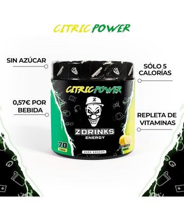  Z ZDRINKS ENERGY Z Drinks - Sugar Free Powdered Energy Drink - 40 Services Lemon Flavour Low Calorie (16 Lime) with Vitamins & Minerals - Buy Online on GoSupps.com
