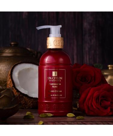 SPA CEYLON Cardamom Rose Hand Cream - Nourishing Moisturizer with Mango & Kokum Butter - Natural Hand Care for All Skin Types - International Shipping Available - Buy Online on GoSupps.com