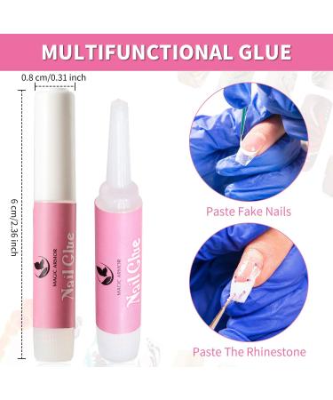 15 PCS Professional Nail Glue for Acrylic & False Nails - Super Bond Adhesive for Broken & Press on Nails - Buy Online on GoSupps.com