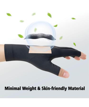 Shop Arthritis Compression Gloves | Super Soft Seamless Relief for Carpal Tunnel | Medium Black for Men & Women - Buy Online on GoSupps.com