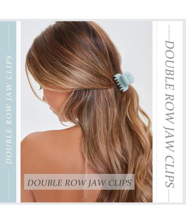 12 Pcs Small Claw Clips for Thin Hair 1.6'' - Matte Cute Hair Clips for Women - Double Row Teeth Jaw Clips for Hair - Non Slip Strong Hold Hair Claws - Multicolor-2 - Buy Online on GoSupps.com