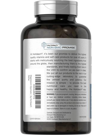 Horb ach Magnesium Glycinate | 250mg | 120 Softgels | Non-GMO and Gluten Free Supplement - Buy Online on GoSupps.com