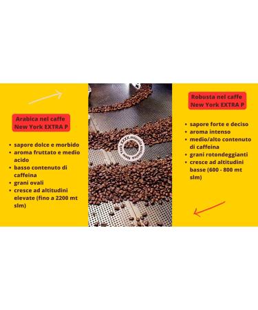 New York Coffee EXTRA P Coffee beans strong and full-bodied taste Arabica and Robusta beans to grind Italian espresso coffee special bar blend - top quality since 1930 1 kilo in beans - Buy Online on GoSupps.com