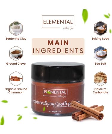 Remineralizing Tooth Powder for Healthy Teeth & Gums - All Natural No Synthetic Flavoring 2 oz - Buy Online on GoSupps.com