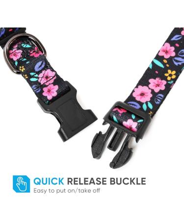 Heele Dog Collar for All Sizes - Adjustable & Comfortable Floral Collars for Puppies & Dogs | Robust Design | Shop Internationally - Buy Online on GoSupps.com