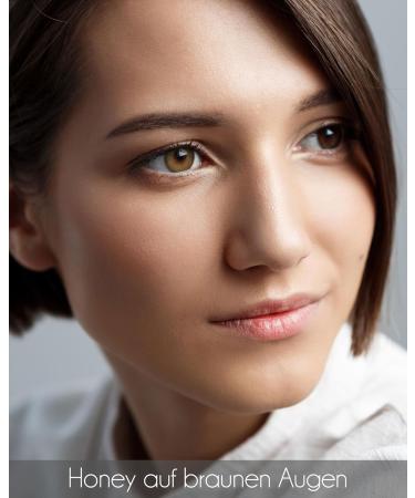 Aricona Colored Contact Lenses - Honey Brown -5.00 Diopters | Premium Hydrogel for Natural Eye Color & Clear Vision - Ideal for Glasses Wearers - Buy Online on GoSupps.com