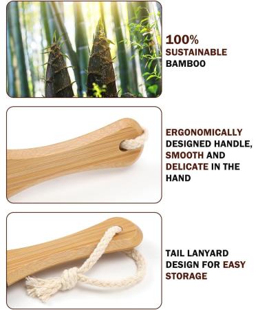 Foot Scrubber for Dead Skin with Bamboo Handle Brown - Buy Online on GoSupps.com