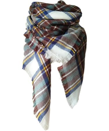 Warm Black Ladies Scarf with Buttons - Soft Triangle Wrap for Women | Vintage Winter & Autumn Scarf - One Size - Buy Online on GoSupps.com