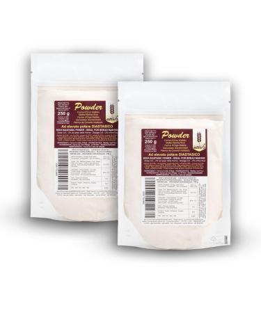 Malto Attivo, Box Powder da 500g (2 x 250g), Barley Malt with High Diastasic Power, Diastasic Malt Ideal for Breading,14.000