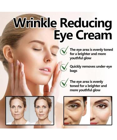 Wrinkle Reducing Eye Cream & Anti-Aging Serum - Instant Lift & Rejuvenation for Men & Women - Reduces Puffiness Dark Circles & Bags (2 Pcs - Buy Online on GoSupps.com