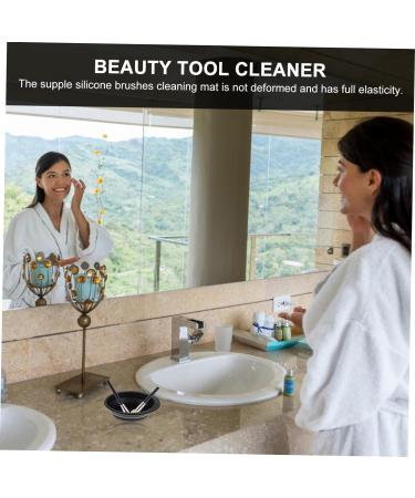 Housoutil Cleanser of Makeup Brush Cosmetics Brush Scrubber Brush Rinsing Bowl Makeup Brush Cleaning Pad Wash Machine Cleaner Makeup Cleaning Mat Silicone Tool Silica Gel Beauty Egg Cushion - Buy Online on GoSupps.com