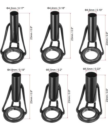 PATIKIL Fishing Rod Tip Repair Kit - 6pcs Stainless Steel Stake Ring Guide Replacement for Saltwater & Freshwater Fishing | 4.2-5.5mm - Buy Online on GoSupps.com