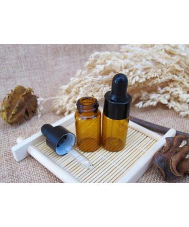 Vasana 12 Mini-Mounted Stone Glass Drip Bottles - 2ml Black Rubber Cap for Cosmetics Perfume Travel & Makeup - Buy Online on GoSupps.com