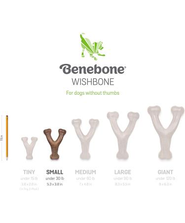 Benebone Real Bacon Wishbone Dog Chew Toy - Durable & Made in USA for Aggressive Chewers - Buy Online on GoSupps.com