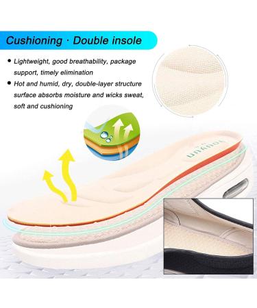 ALASON Diabetic Slippers Women Wide Fit Memory Foam Comfort Sandals - Black, Size 40.5EU/Lable43 - Buy Online on GoSupps.com