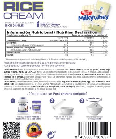 Cr me de Riz Fitness - Poudre - Pot de 2 kg - Source de Glucides - App tit Satisfaisant - Id al pour M langer avec des Prot ines - Ar me Chocolat Blanc 2 Kg Chocolat Blanc - Buy Online on GoSupps.com