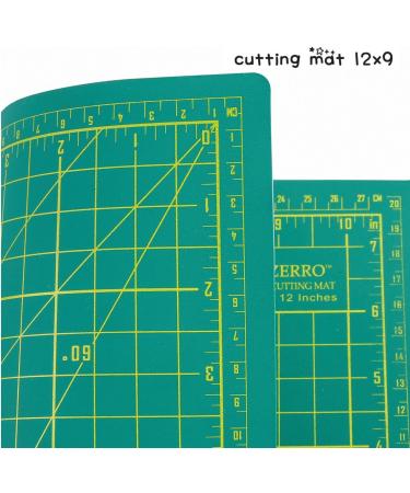 ZERRO Self Healing Rotary Cutting Mat - Professional 12x9 inch Double-Sided Non-Slip Mat for Quilting, Sewing, Crafts Projects - A4 Size - Buy Online on GoSupps.com