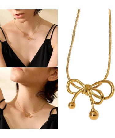 Oralgos Elegant Butterfly Necklace | Handmade Adjustable Choker & Loop Pendant | Perfect Gift for Women - Buy Online on GoSupps.com