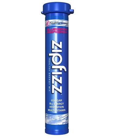 Zipfizz Healthy Sports Energy Mix - Vitamin B12 Blueberry Raspberry (20 Tubes, 0.39 oz each) - Buy Online on GoSupps.com