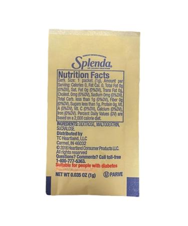 Buy Splenda Sweetener: Sugar-Free Calorie-Free Low Carb - 100 Portion Bags (1g each) - USA Favorite - Buy Online on GoSupps.com