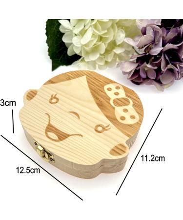 JZK Wooden Baby Milk Teeth Keepsake Box - Perfect Gift for Girls | Baby Tooth Holder for 4-12 Years | Ideal Birthday or Christening Present - Buy Online on GoSupps.com